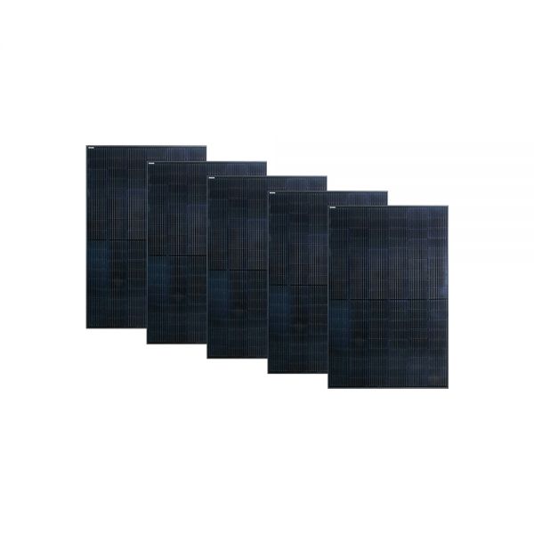 Megasat Solarmodul Mono 5er Set 2050W Full Black monokristallin PERC Solar Modul je 410W