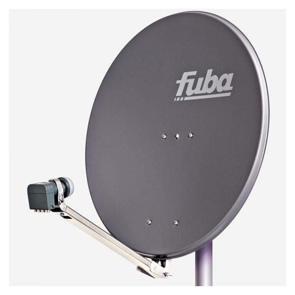 Fuba DAL 804 A Satellitenspiegel 80 cm anthrazit Alu Satelliten Sat Schüssel Quad LNB