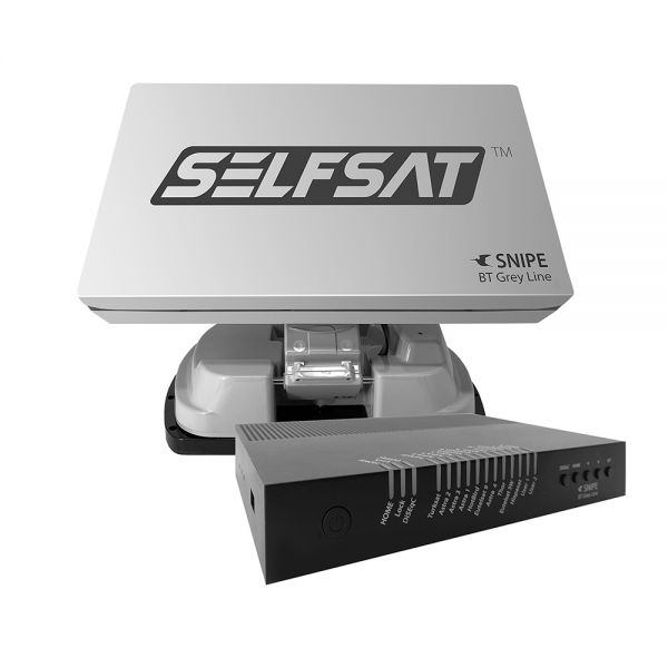 Selfsat Snipe BT Greyline Twin Vollautomatische Satellitenantenne Sat System Camping incl. iOS