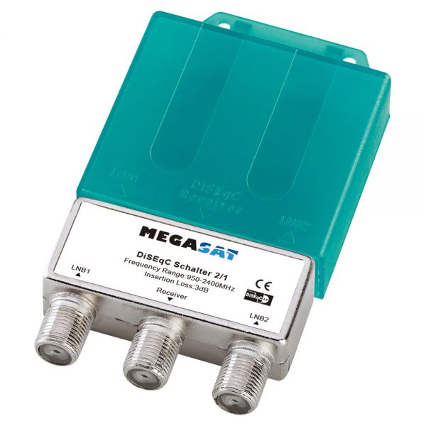 Megasat DiSEqC Schalter 2/1 Switch Sat Verteiler Wetterschutz