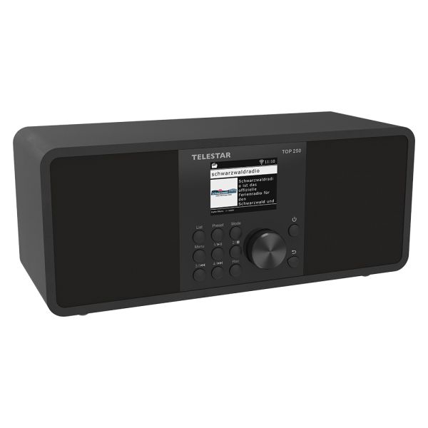 TELESTAR TOP 250 Stereo DAB+ UKW Internetradio Radio Digitalradio schwarz