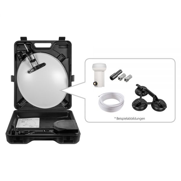 Megasat Camping Koffer Traveller Kit mobile Sat Anlage LNB 3-fach Saugfuß