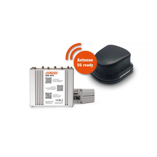 Selfsat MWR 4550 4G / LTE & WLAN Internet Router bis 300 Mbps inkl. 4G / 5G ready Dachantenne