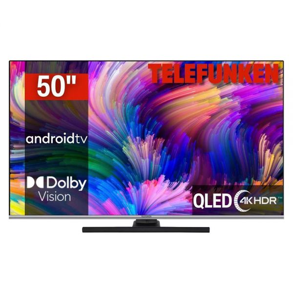 Telefunken D50Q701X2CW QLED-Fernseher 126cm 50 Zoll 4K TV HDR10 1600Hz HLG gebraucht