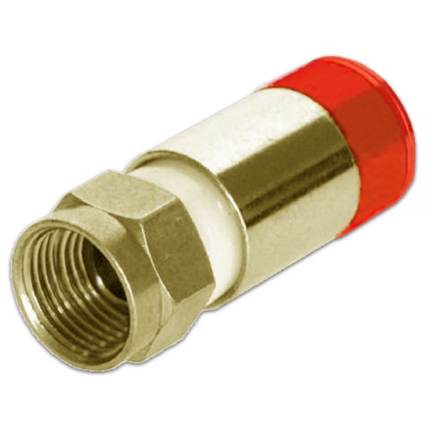 F-Kompressionsstecker Kompressionstecker 7,5mm rot für Koaxialkabel