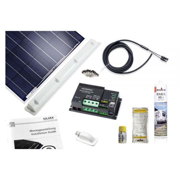 SOLARA Solarmodul Premium Pack PRP02 160 W 640Wh Komplettset für Wohnmobil Segelyacht