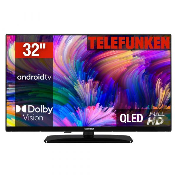 Telefunken D32Q751X2CW QLED Fernseher TV 80cm 32 Zoll Full HD Smart TV 600Hz HDR10 Android gebraucht