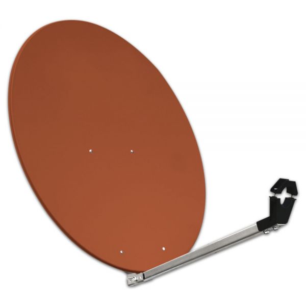80cm Megasat Aluminium Classic Sat Spiegel SQ Antenne Alu Satelliten ziegelrot 80 cm