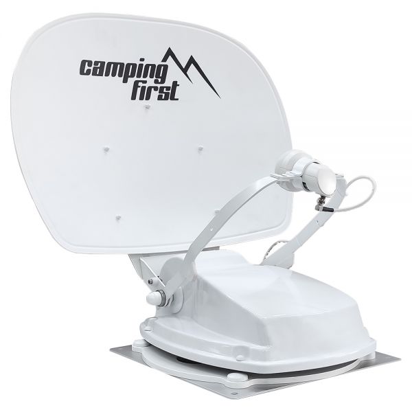 Camping first Satmex 55 plus vollautomatische Sat Antenne Satelllitenantenne 55cm Spiegel weiß