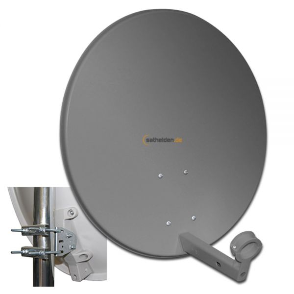 60 cm Sat Spiegel Satelliten Antenne Megasat Stahl anthrazit