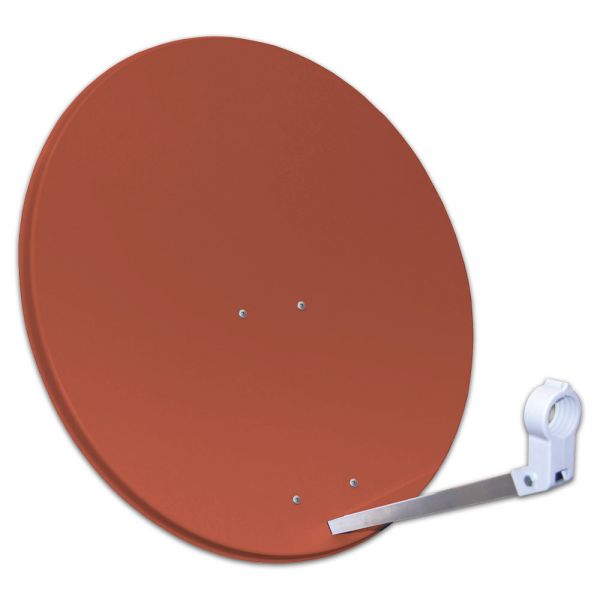 80 cm Sat Spiegel Satelliten Antenne Megasat Stahl rot ziegelrot