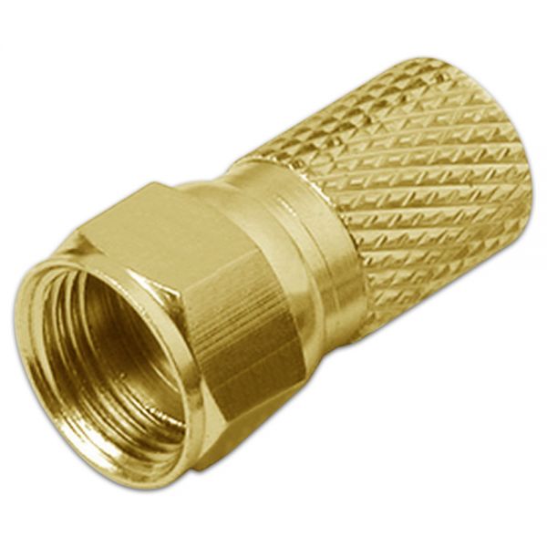 F-Stecker 7,3 mm HQ Premium Gold für 120 dB 128dB Koaxialkabel