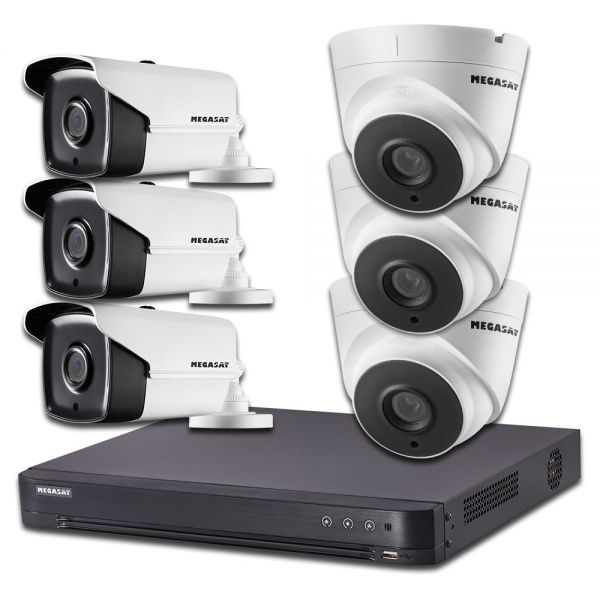 HSC 7800 Kamerasystem 2MP Video Überwachung Überwachungssystem 6 Kameras 3x HSC20 HSC15