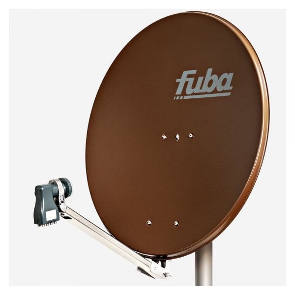 Fuba DAL 808 B Satellitenspiegel 80 cm braun Alu Satelliten Sat Schüssel Octo LNB