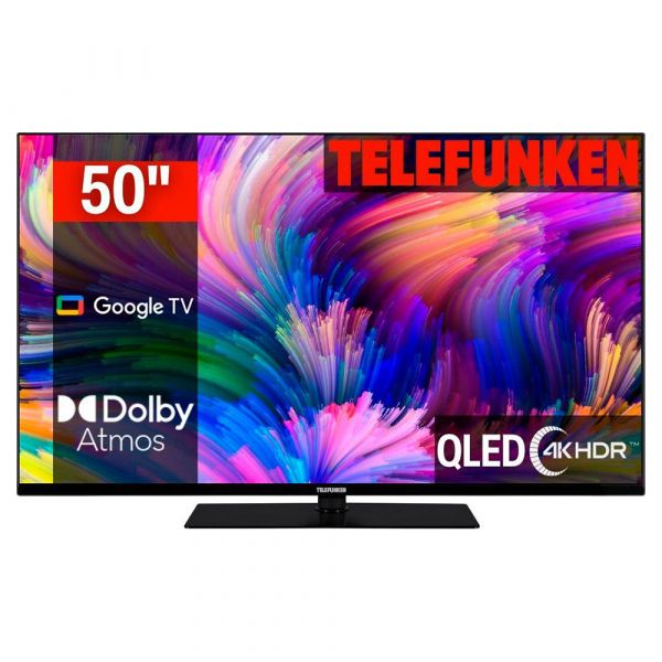 Telefunken D50Q700M6CW QLED-Fernseher 126cm 50 Zoll 4K TV HDR10 1600Hz HLG gebraucht