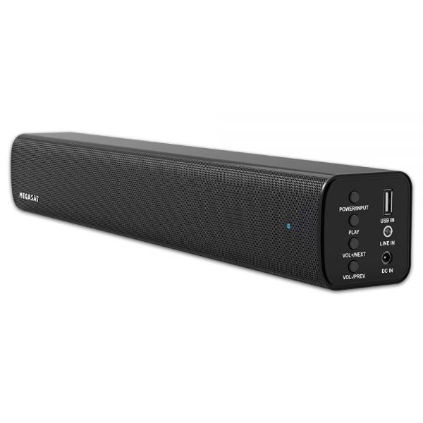 Megasat Klangwunder V 5 Bluetooth Lautsprecher Soundbar für TV 2x15W schwarz